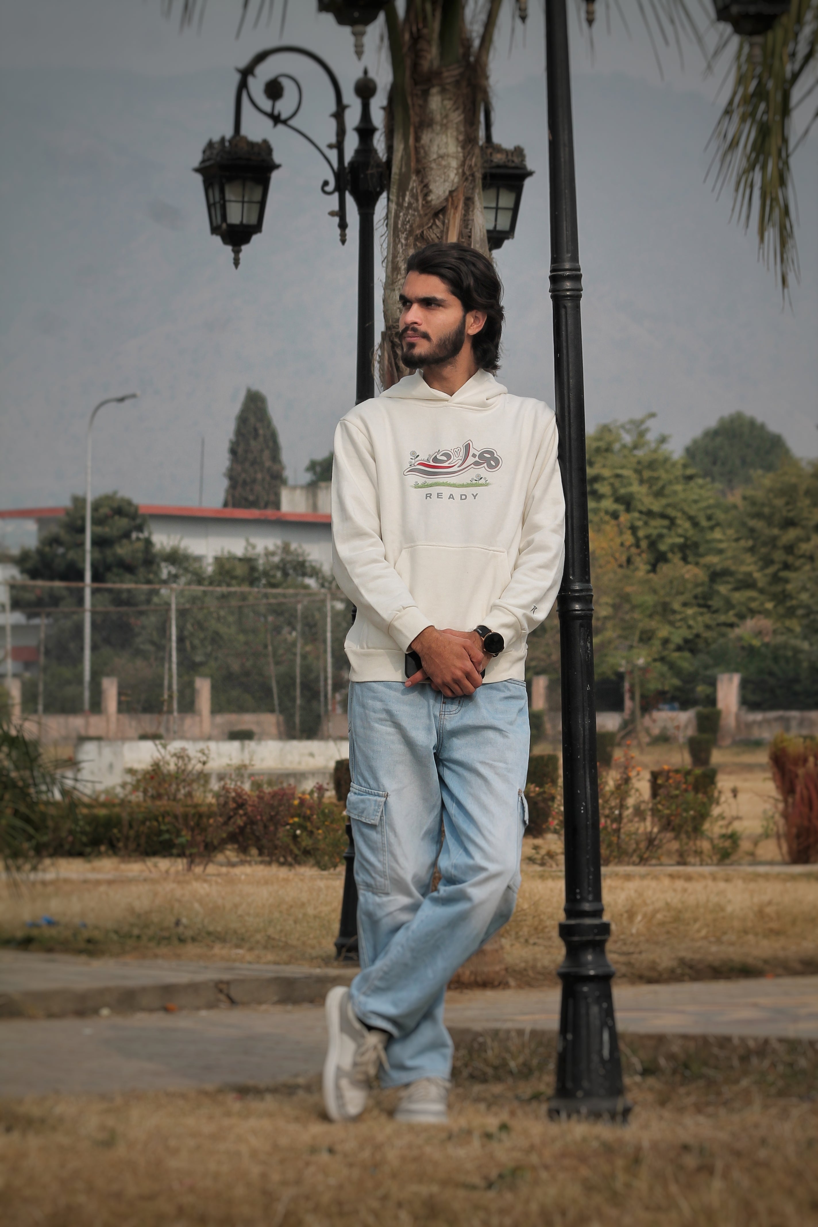 Ready x Hazara: Graphic Off-White Hoodie