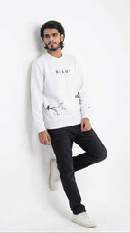 Classic White Graphic Sweatshirt