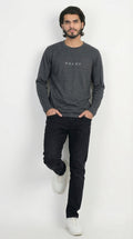 Heather Grey Full Sleeve Crew Neck T-Shirt