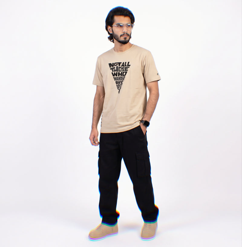 “Not All Who Wander” Premium Beige Tee | READY