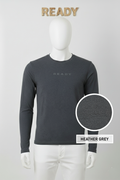 Heather Grey Full Sleeve Crew Neck T-Shirt