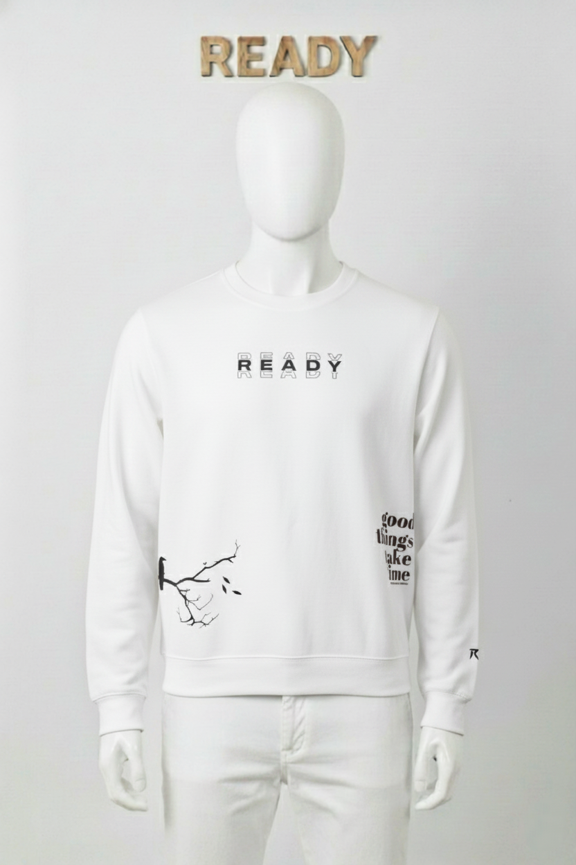 Classic White Graphic Sweatshirt
