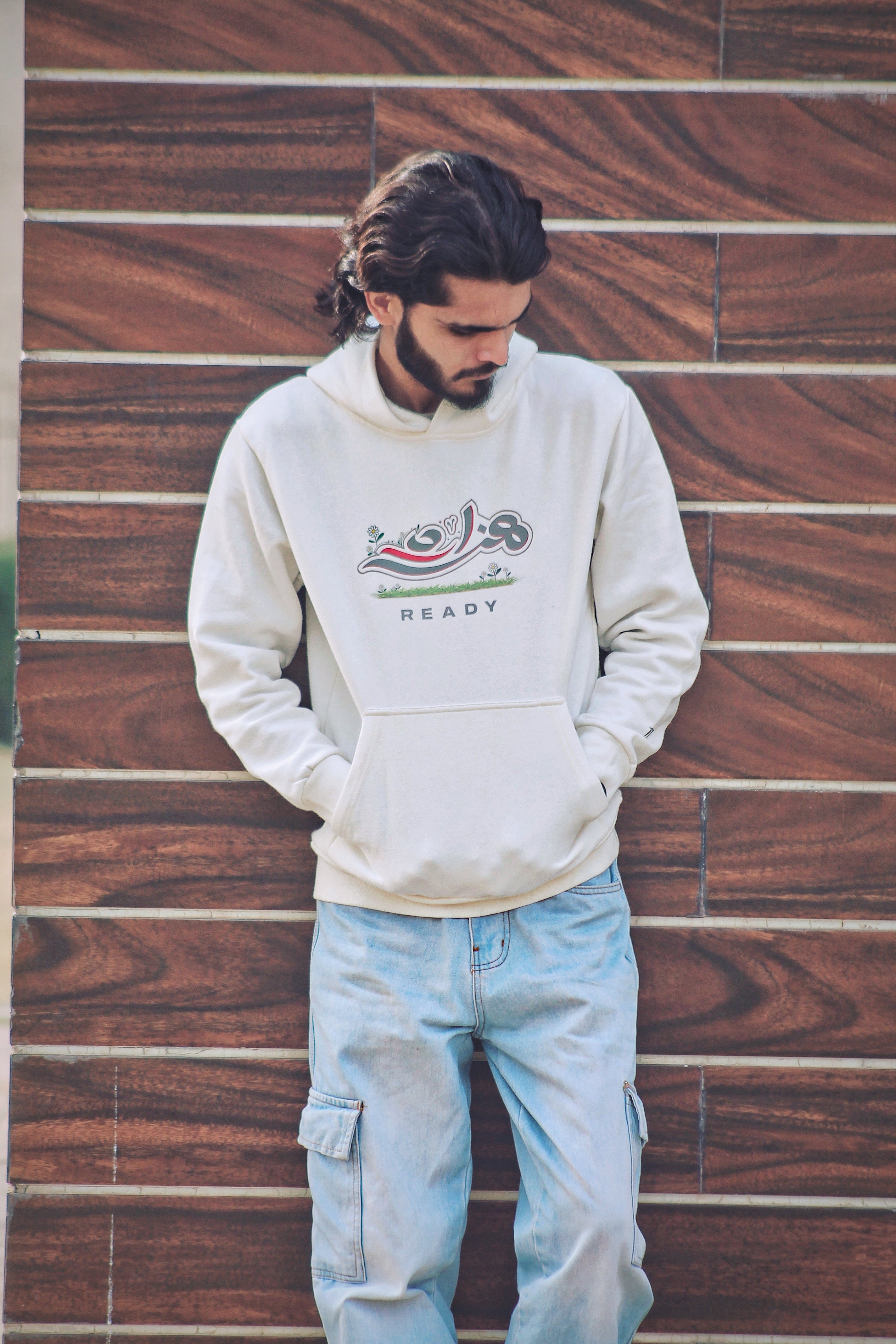 Ready x Hazara: Graphic Off-White Hoodie