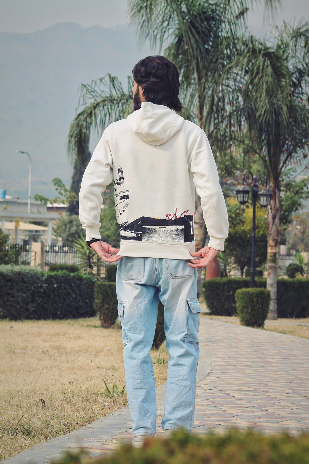 Ready x Hazara: Graphic Off-White Hoodie