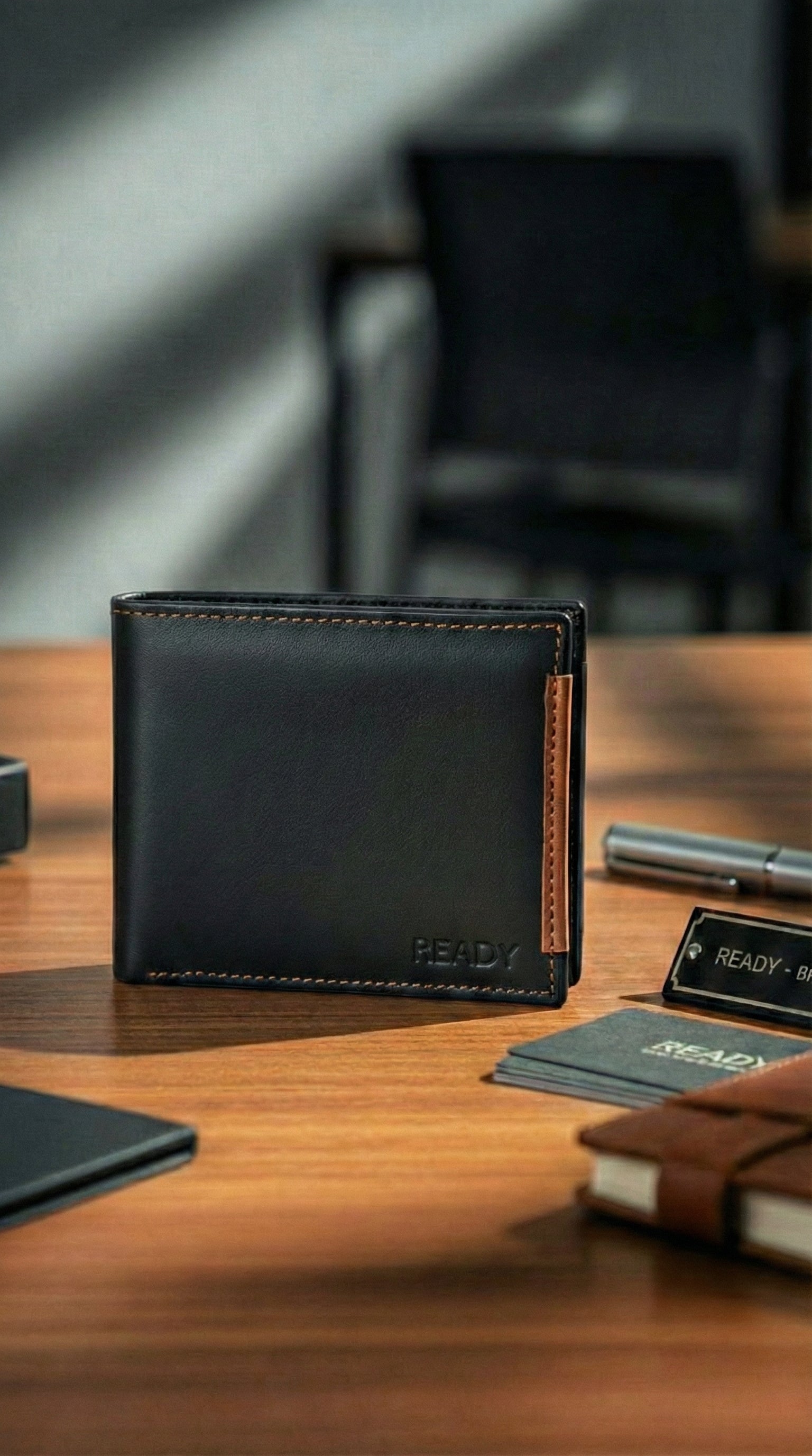 The READY Signature Slim Wallet – 100% Pure Leather