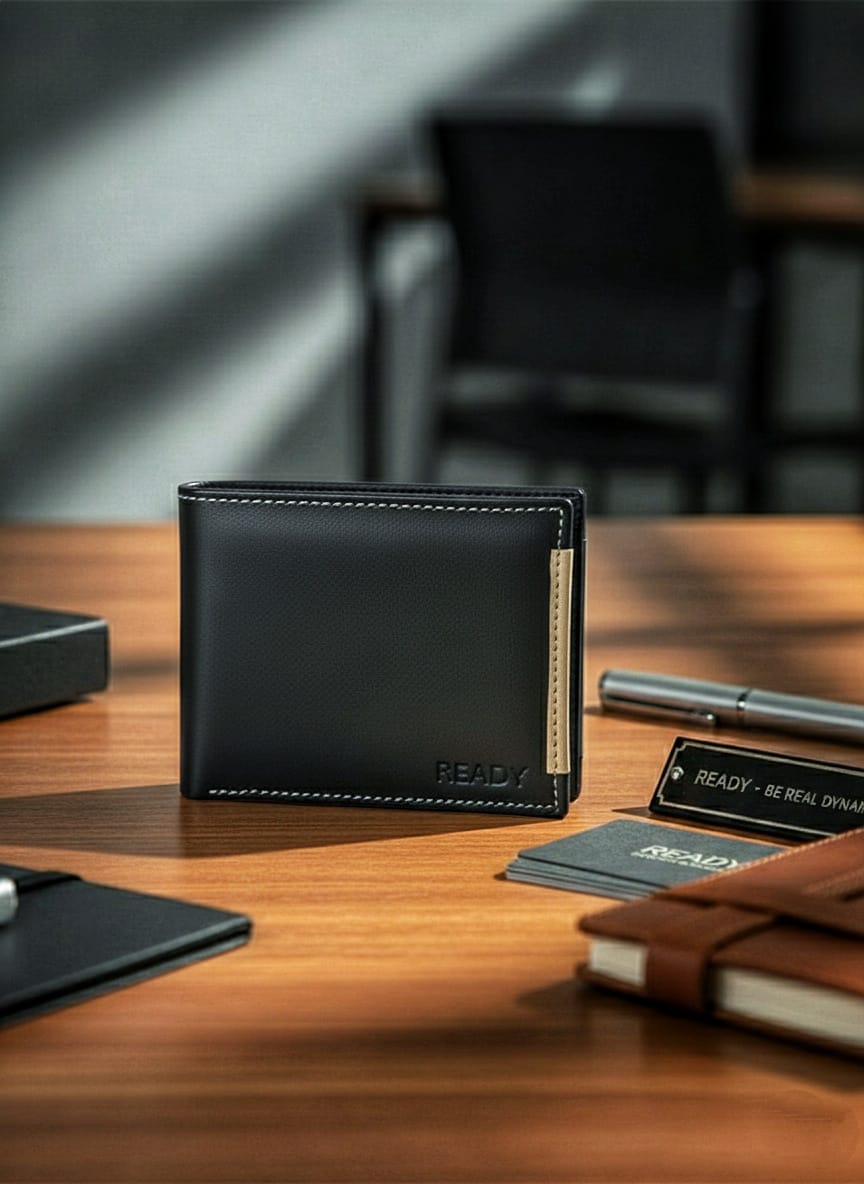 The READY Signature Slim Wallet – 100% Pure Leather