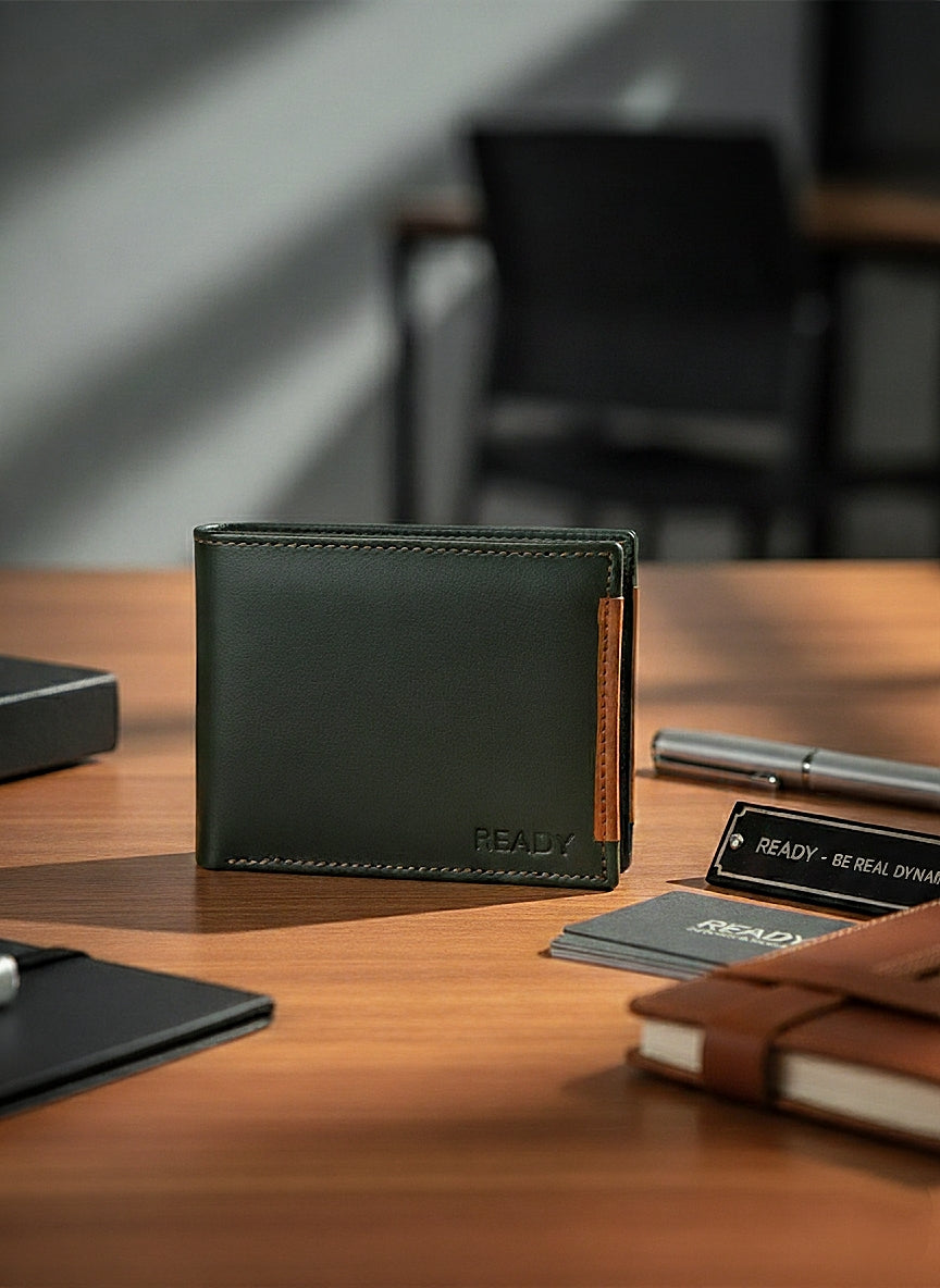 The READY Signature Slim Wallet – 100% Pure Leather